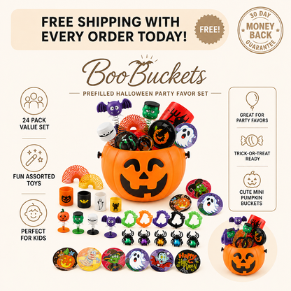 BooBuckets™ Prefilled Mini Pumpkin Buckets