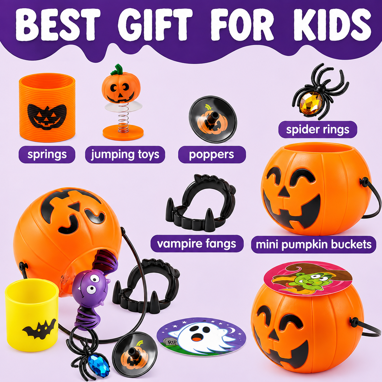 BooBuckets™ Prefilled Mini Pumpkin Buckets